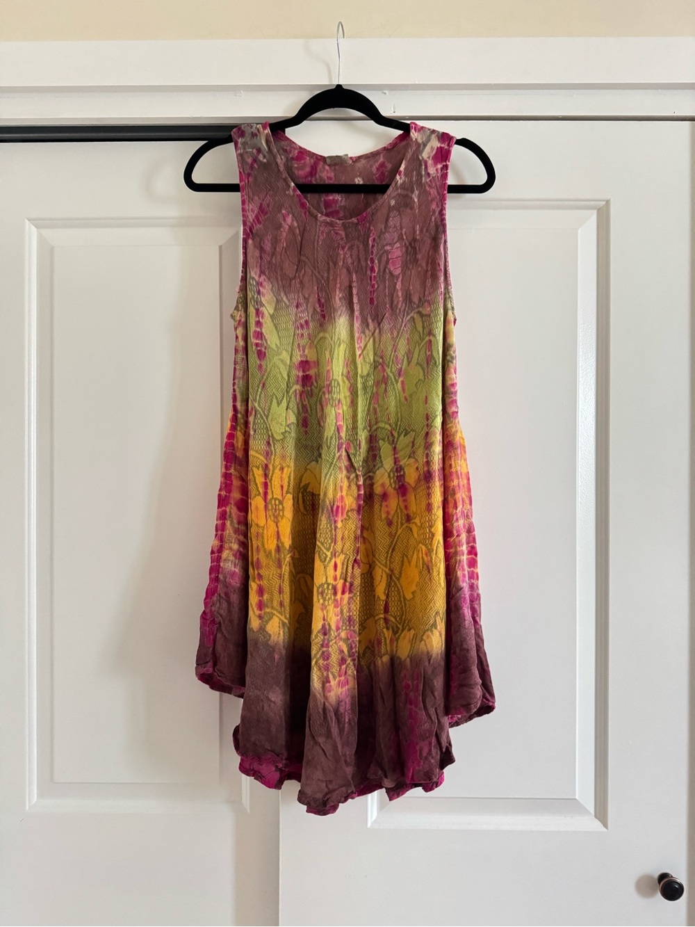 VINTAGE Advanced Apparels Hippie Boho Tye Die Dress, ONE SIZE